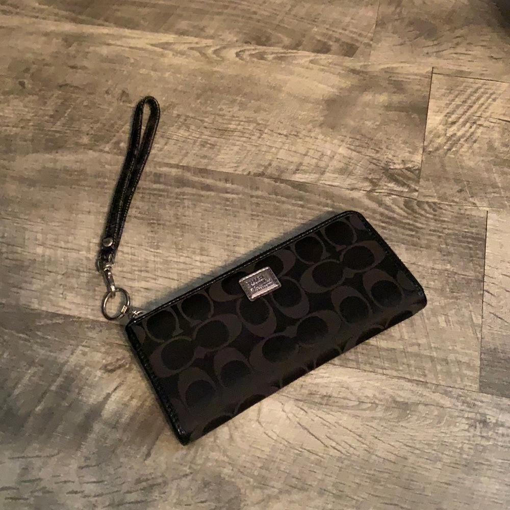 Black Coach Wristlet